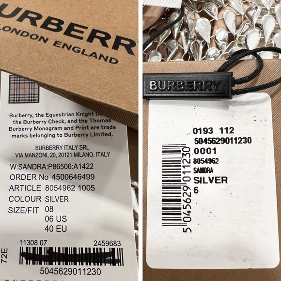 Burberry Sandra Metallic Mesh Top - Picture 10 of 14